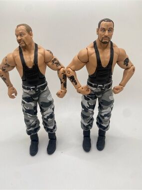 WWE 2010 Mattel Elite Legends action figures of The Bushwhackers, Butch & Luke.